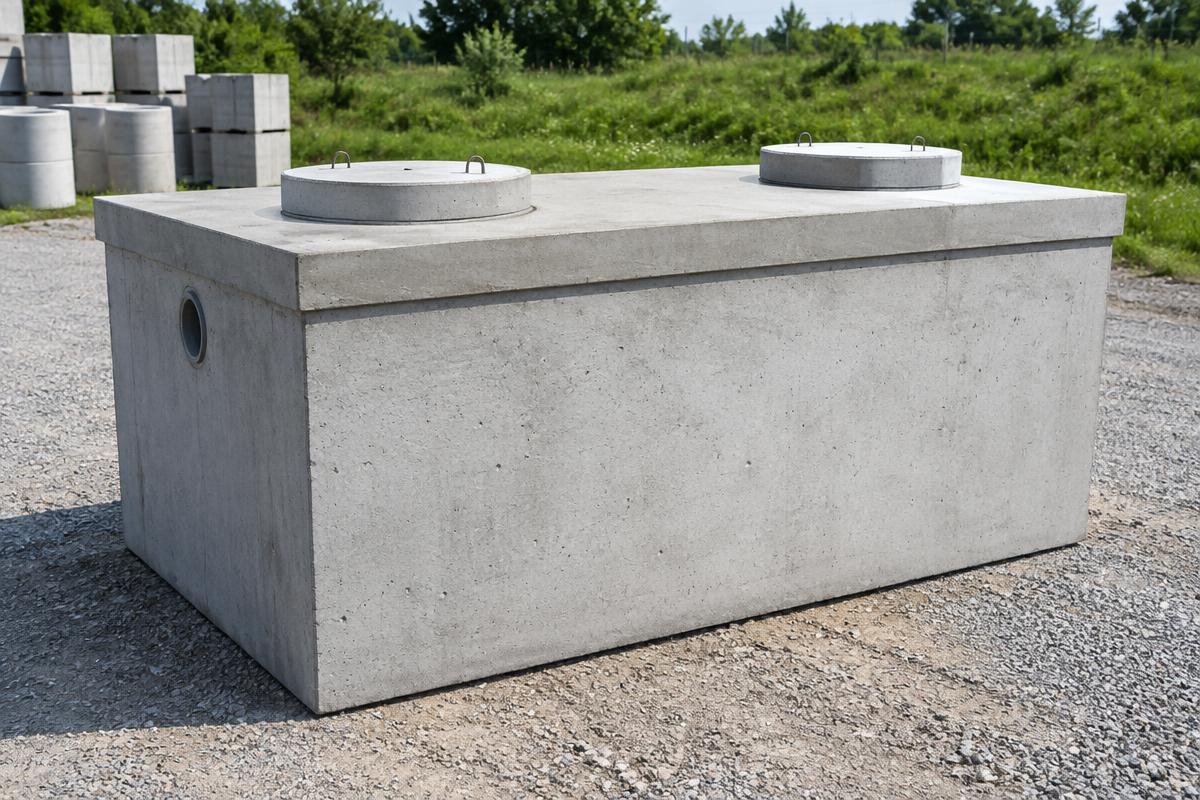 Szambo betonowe — grafika poglądowa
